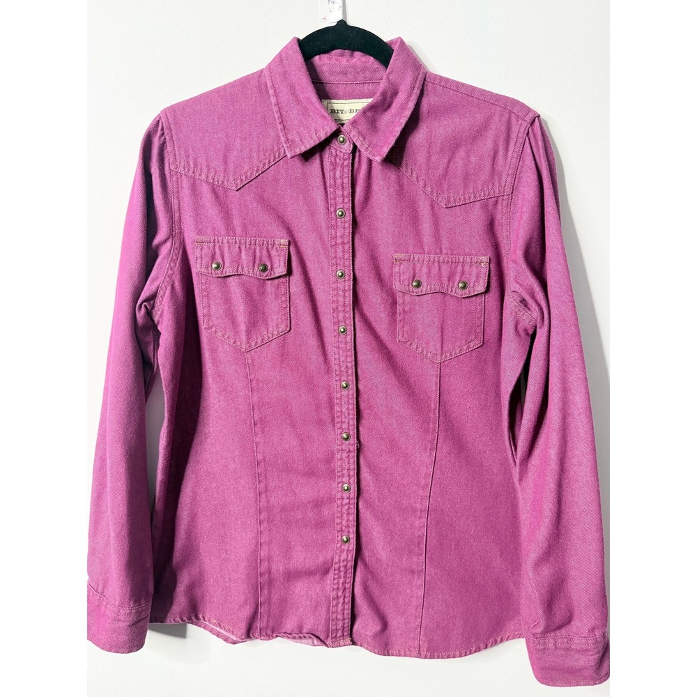 Bit & Bridle Berry Purple Western Snap Shirt Medium